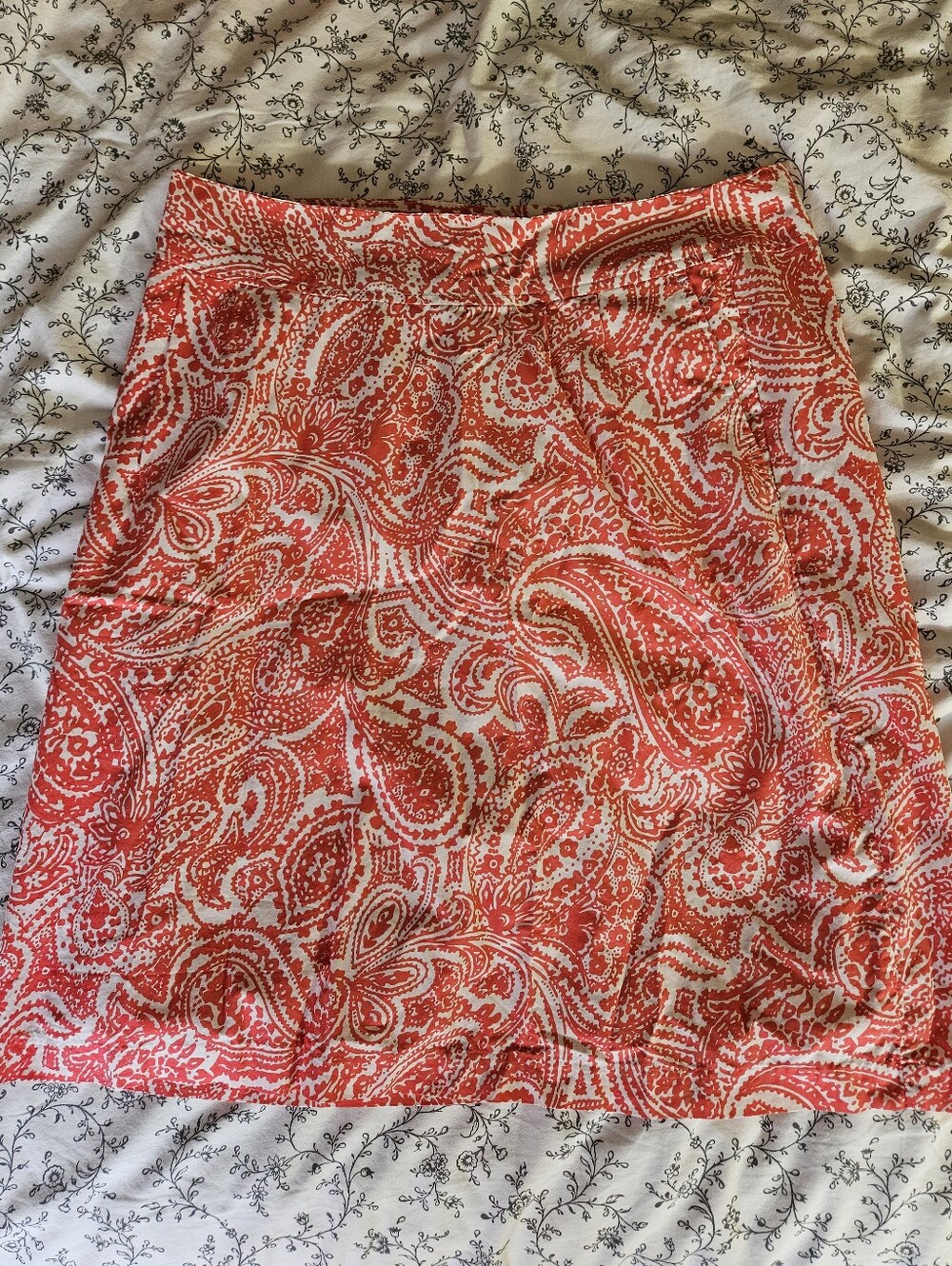 Coral Paisley Skirt Lands End